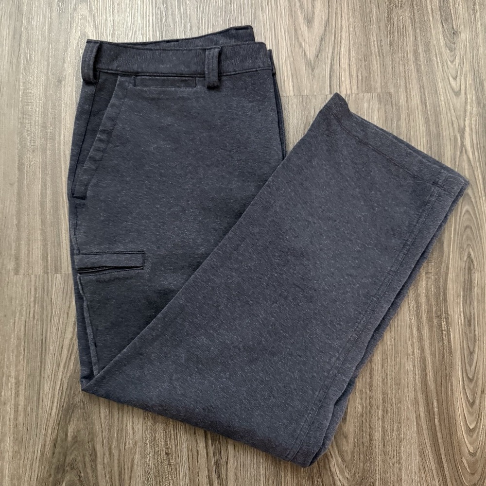 Duluth Trading Pants 40x30(29) faded blue Incog-Chino Stretch Knit Standard Fit